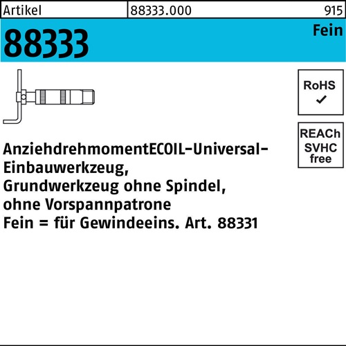 Einbauwerkzeug R 88333 Grundteil Stahl 1 Stück AMECOIL
