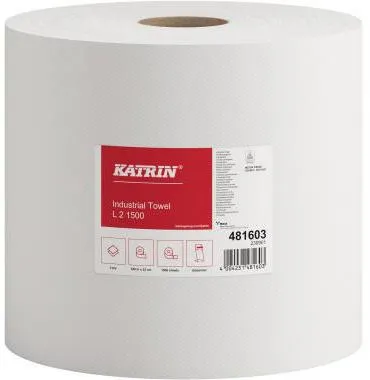 Katrin Putztuchrolle L2 481603 2lagig weiß 1.500 Blatt 2 St./Pack.