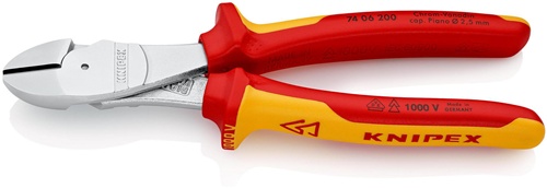 Kraftseitenschneider L.200mm VDE Form 0 Mehrkomp.-Hüllen KNIPEX