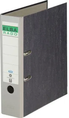 ELBA Ordner ELBArado 100022602 DIN A4 80mm Pappe grau