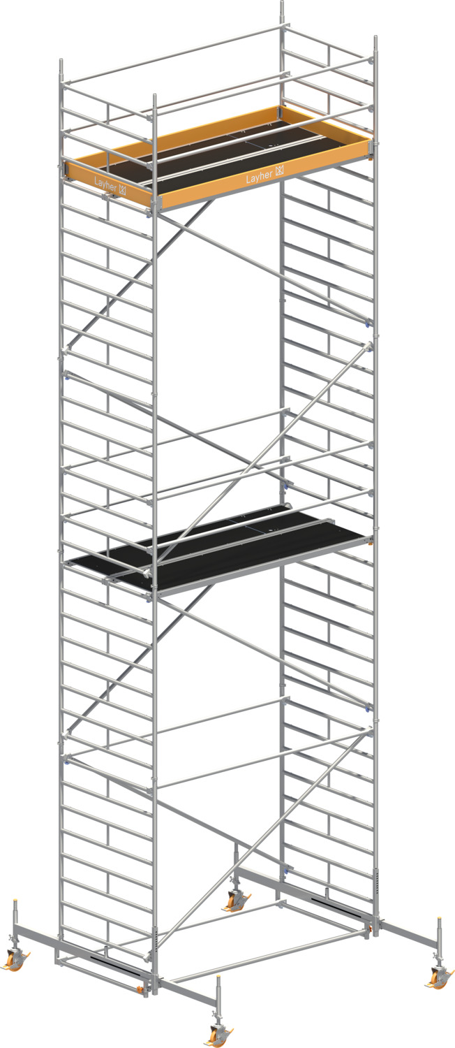 Layher Fahrgerüst Uni Breit Typ: 2108 | SH: 8,38 m / AH: 10,38 m