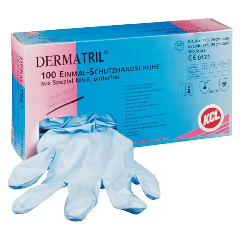 KCL Einmal-Chemikalienschutzhandschuh DERMATRIL blau (740)