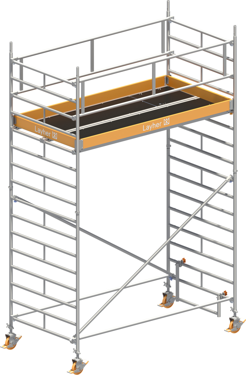 Layher Fahrgerüst Uni Breit Typ: 2103 | SH: 3,2 m / AH: 5,20 m
