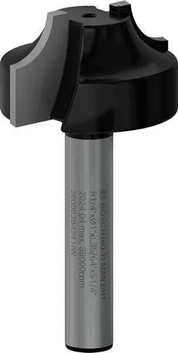 Bosch Profilfräser E Arbeits-L.14mm D.25,4mm L.46mm Schaft 1/4Zoll Radius 6,3mm
