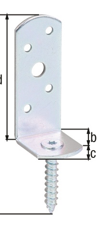 Flechtzaunhalter 115x31,5x30x75mm galv.verz.d.pass.L-Form GAH