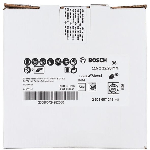 Bosch Fiberschleifscheibe R444 Expert for Metal Scheiben-D.115mm 22,23mm K36