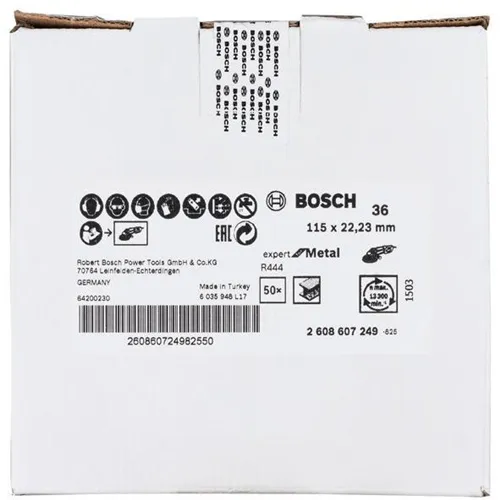 Bosch Fiberschleifscheibe R444 Expert for Metal Scheiben-D.115mm 22,23mm K36