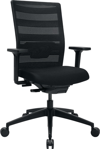 Bürodrehstuhl m.Synchr.-Techn.schwarz/schwarz 420-540mm
