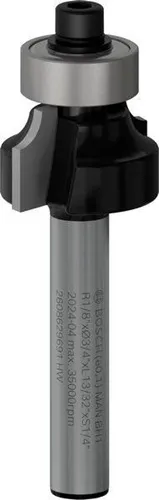 Bosch Abrundfräser PRO D.19mm Arbeits-L.10,5mm Radius 3,2mm Schaft 6,35mm