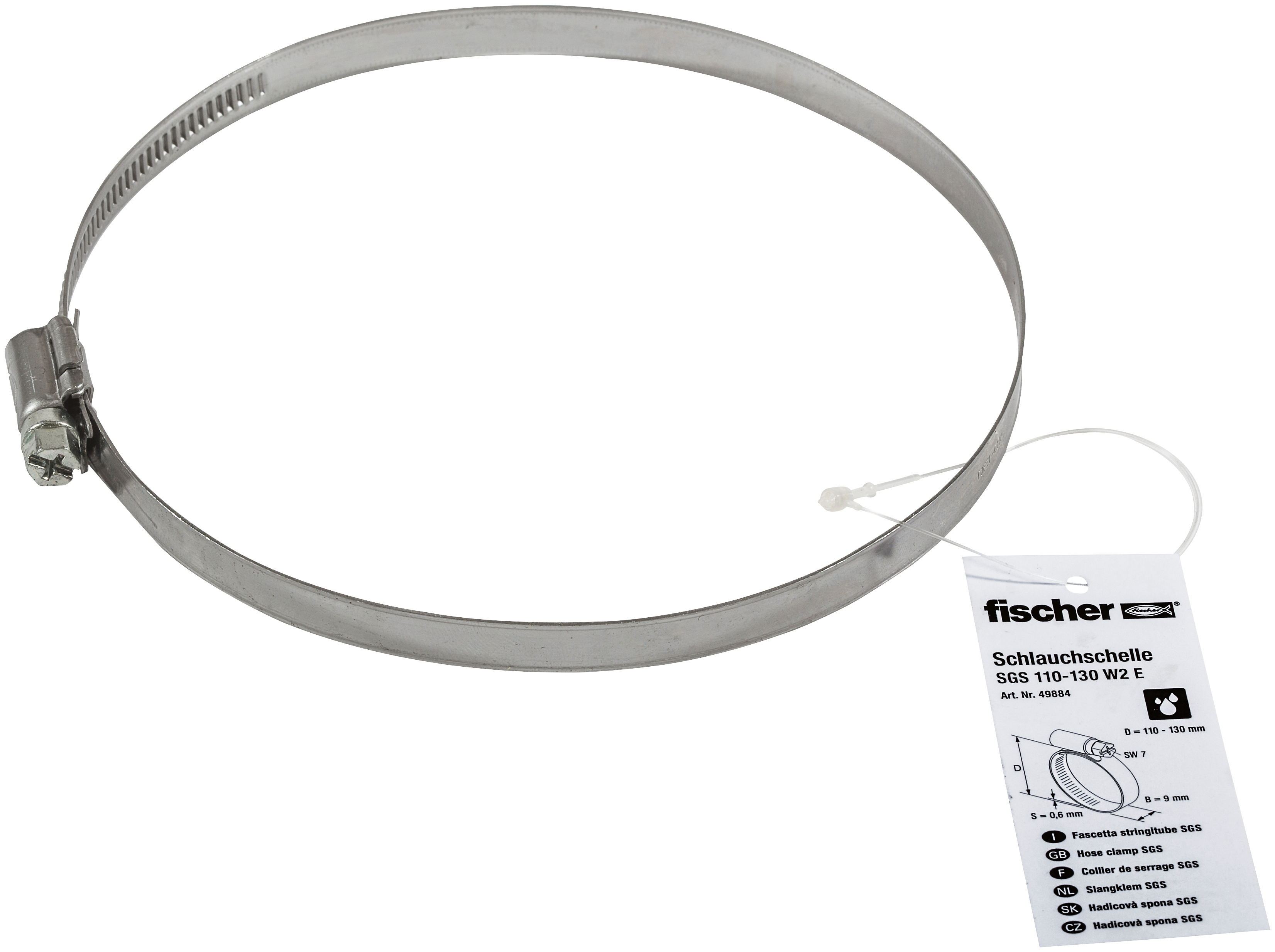 fischer Schlauchschelle SGS 110 - 130 W2 Einzelpreisauszeichnung