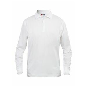 CLIQUE Langarm Polo-Shirt Classic Lincoln, weiß,  XL