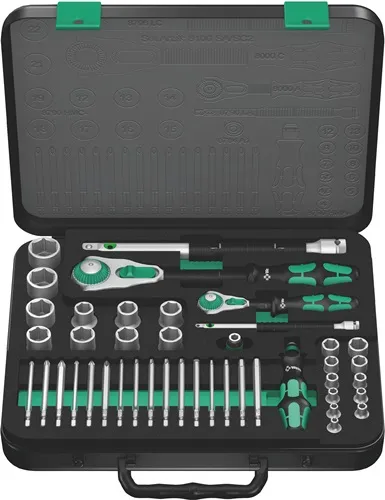 Steckschlüsselsatz 8100 SA/SC 2 Zyklop 43-tlg.1/4+1/2 Zoll SW 4-24mm