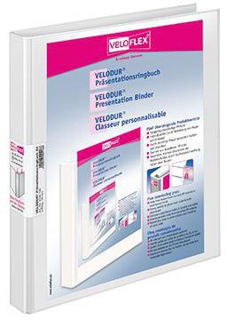 Veloflex Präsentationsringbuch VELODUR 4144190 4Ringe 16mm ws