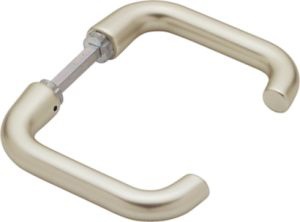 Türdrückerpaar Paris 138L Alu.F2 o.Rosetten 4-KT.8mm HOPPE