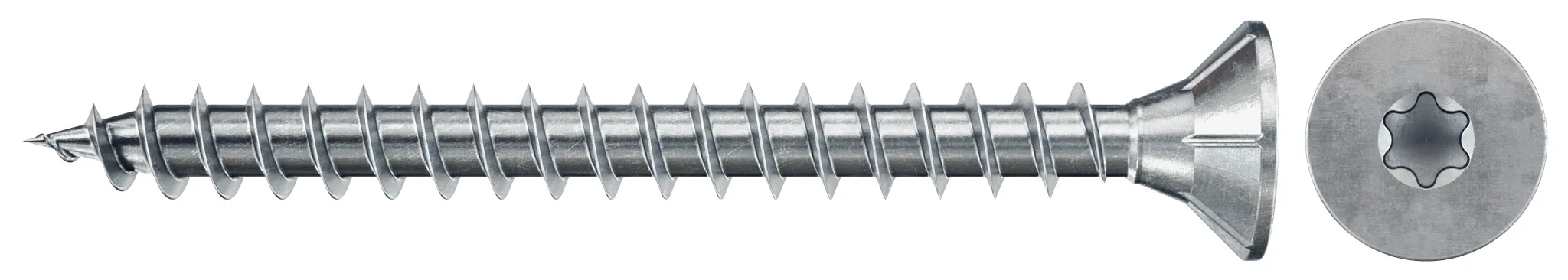 fischer Spanplattenschraube ClassicFast FCF II CTF 4,0 x 25 BC 1000 mit Senkkopf, TX-Antrieb und Vollgewinde
