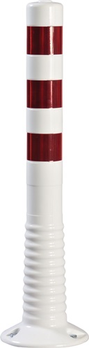 Sperrpfosten Ku.weiß/rot D.80mm z.Schr.H.ü.Flur750mm