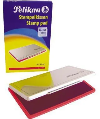 Pelikan Stempelkissen 1 331132 getränkt ohne Öl 9x16cm rot