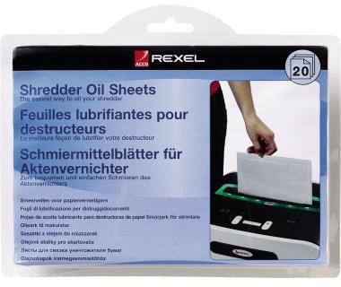 Rexel Öl-Blätter 2101949 für Aktenvernichter 20 St./Pack.