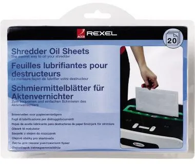 Rexel Öl-Blätter 2101949 für Aktenvernichter 20 St./Pack.