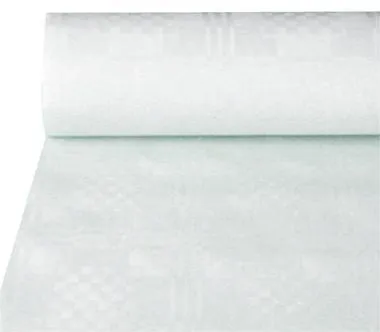 PAPSTAR Damasttischtuch 12542 50x1m Papier weiß