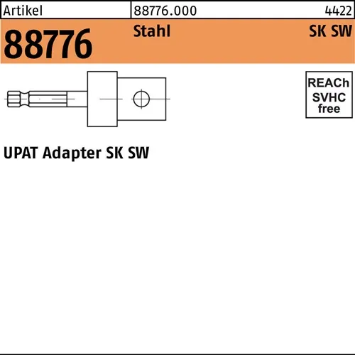 Adapter R 88733 f.Ankerstangen SW 8 1/2 Stahl 1 Stück UPAT