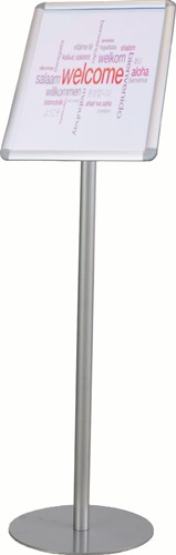 Prospektständer H900xB252mm silber m.Klapprahmen DIN A4