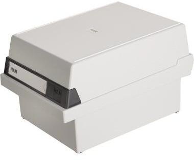 HAN Karteikasten 966-11 DIN A6 quer max. 800Karten PS lichtgrau