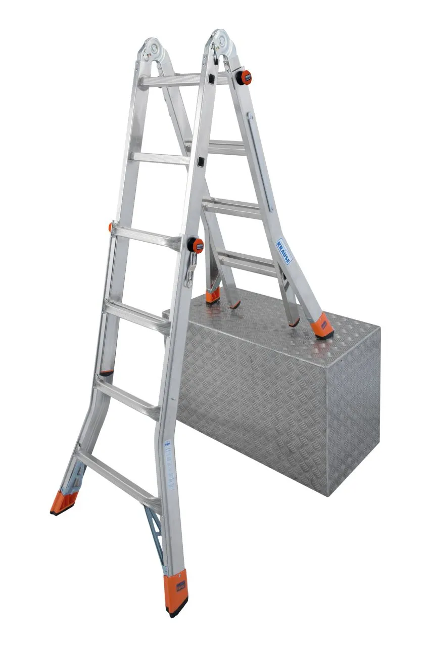 Krause MONTO TeleMatic Sprossen-Gelenk-TeleskopLeiter 4x4 Sprossen