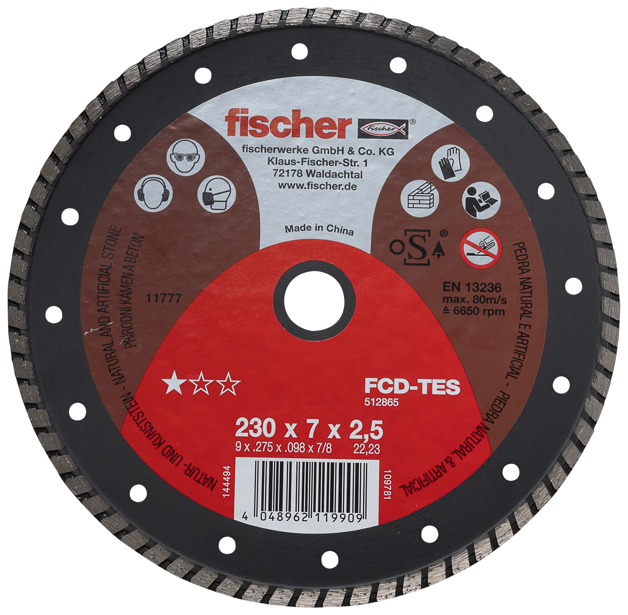 fischer Trennscheibe FCD-TES 230 x 2,5 x 22,23 Diamant