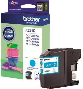 Brother Tintenpatrone LC221C 260Seiten cyan