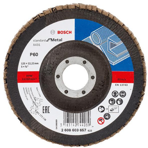 Bosch Fächerschleifscheibe X431 Standard for Metal Scheiben-D.125mm Körnung 60