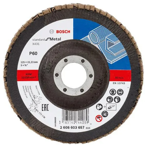 Bosch Fächerschleifscheibe X431 Standard for Metal Scheiben-D.125mm Körnung 60