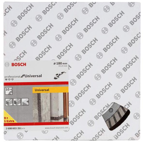Bosch Diamanttrennscheibe Standard for Universal Turbo 10-tlg.D.180mm 10er Pack