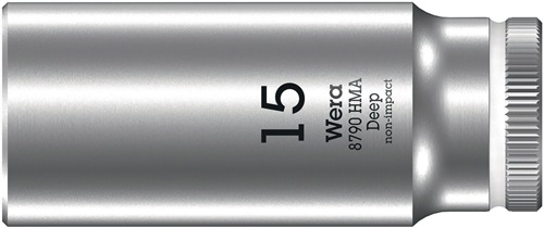 Steckschlüsseleinsatz 8790 HMA Deep 1/4 Zoll a6-KT.SW 15mm L.50mm WERA