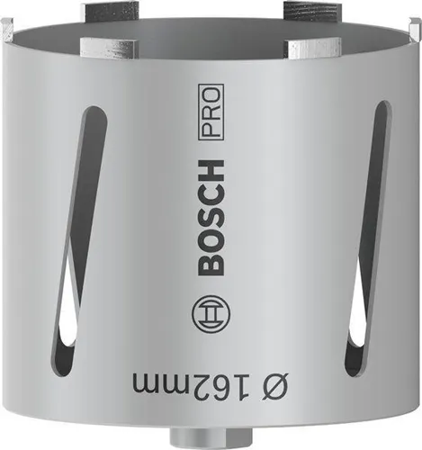 Bosch Diamanttrockenbohrkrone PRO Arbeits-L.162mm D.150 G 1/2Zoll 7 Seg.