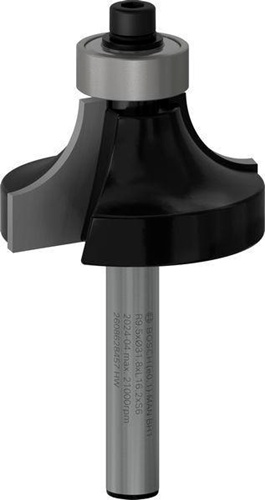 Bosch Abrundfräser Standard for Wood Radius 9,5mm Arbeits-L.16,2mm Schaft 6mm D.31,8mm