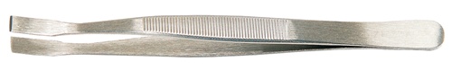 TECWERK Flachpinzette Gesamt-L.120mm eckige Spitzen VA 