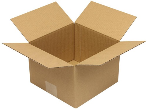 Faltkarton 1-wellig Höhenrillung Maße200x200x140mm Qualität1.10 B braun TRANSPAK