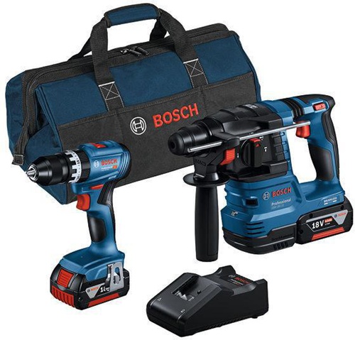 Bosch Akkugeräte-Set 18V m.3Geräten m.2Akkus 4Ah 