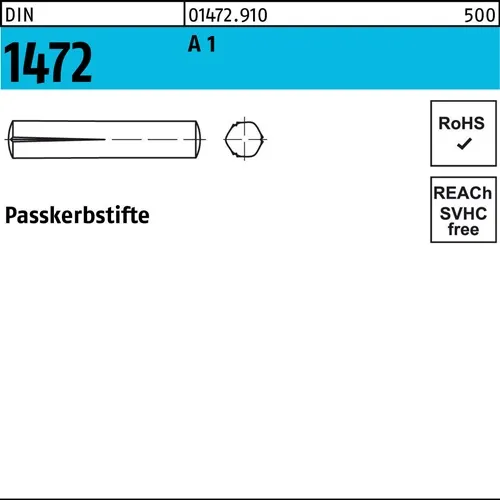 Paßkerbstift DIN 1472 5x 25 A 1 100 Stück