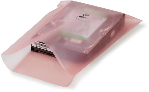 Flachbeutel antistatisch Maße 150x225mm S.100µ rosa aminfreies LDPE TRANSPAK
