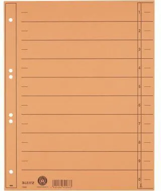 Leitz Trennblatt 16580045 A4 230g Karton orange 100 St./Pack.