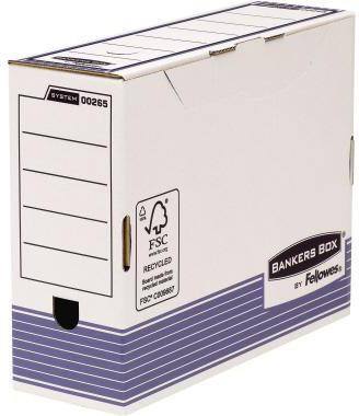 Bankers Box Archivbox R-Kive Prima (80mm) 0026401 weiß/blau
