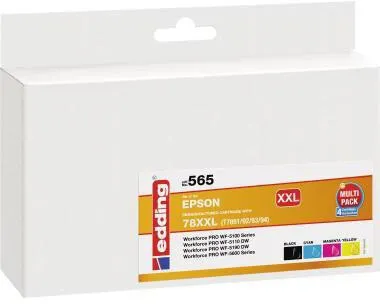 edding Tintenpatrone 18-565 wie Epson T78XXL sw/c/m/y 4 St./Pack.