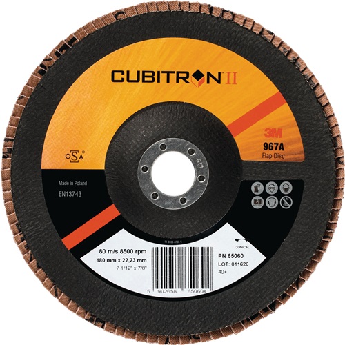 Fächerscheibe Cubitron™ II 967A D.125mm K.40+ fl.INOX CO 3M