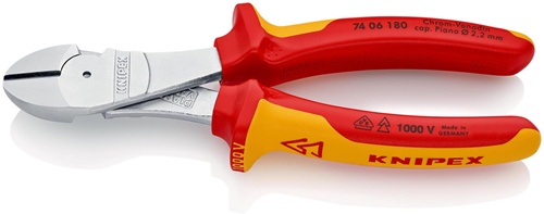 Kraftseitenschneider L.180mm VDE Form 0 Mehrkomp.-Hüllen KNIPEX