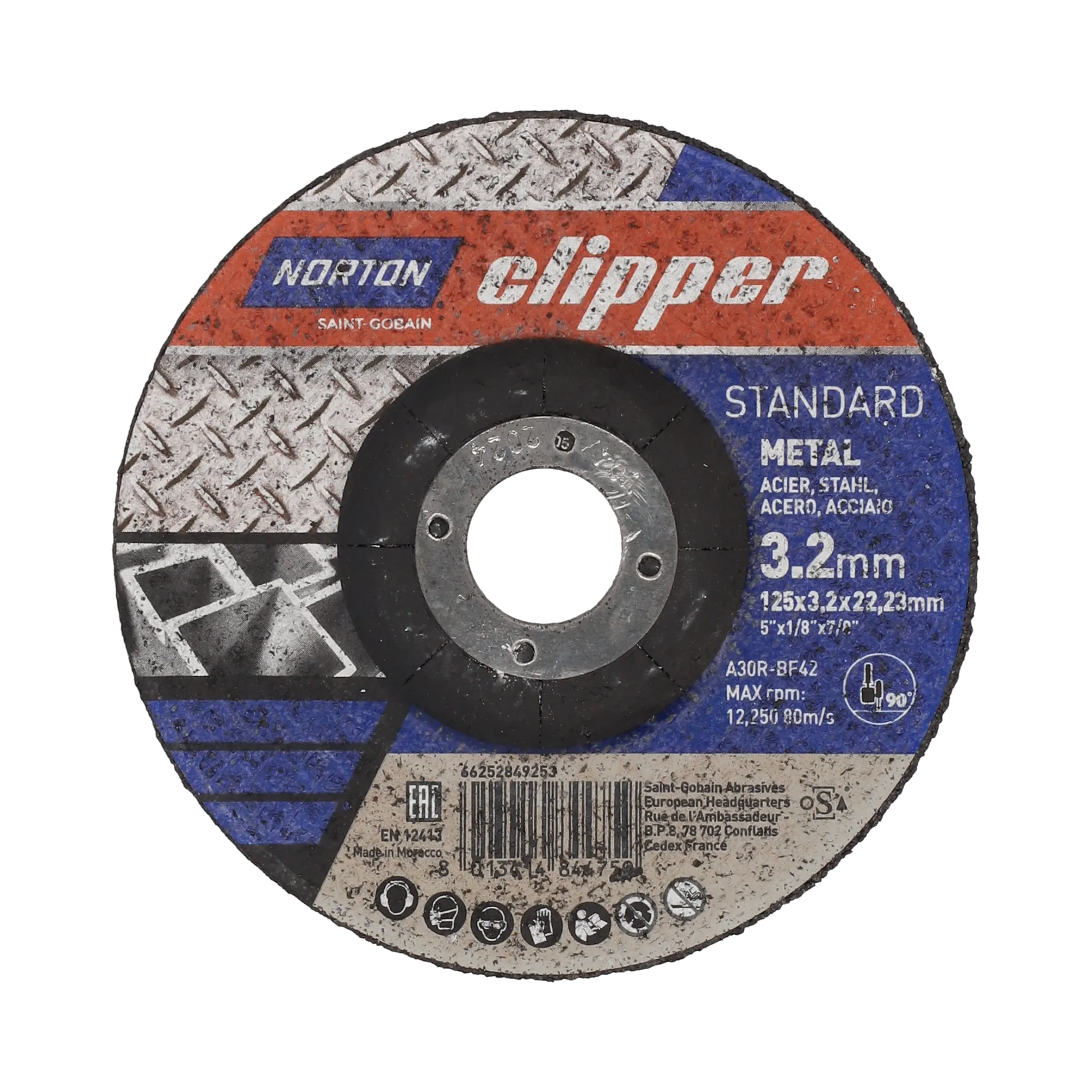 Norton Clipper Gekröpfte Trennscheibe Standard Metall 125x3,2