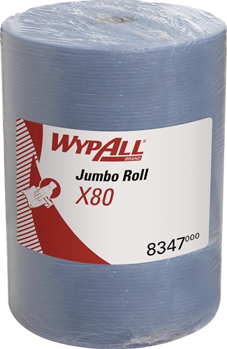 Wischtuch WypAll® X80 8347 L.ca.315 mmxB.ca.310mm blau 1-lagig Rl.WYPALL
