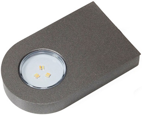 Anbauleuchte Glaspoint Warmweiß od.Emotion 12 V 0,8 W Rahmen Edelstahlfarben L&S