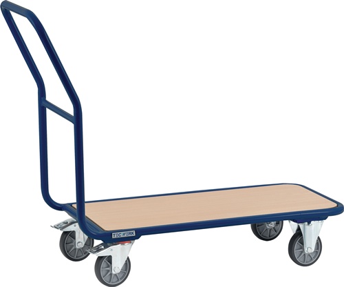 TECWERK Plattformwagen Ladeflächen L850xB450mm STA blau Trgf.250kg Gesamt-L.940mm